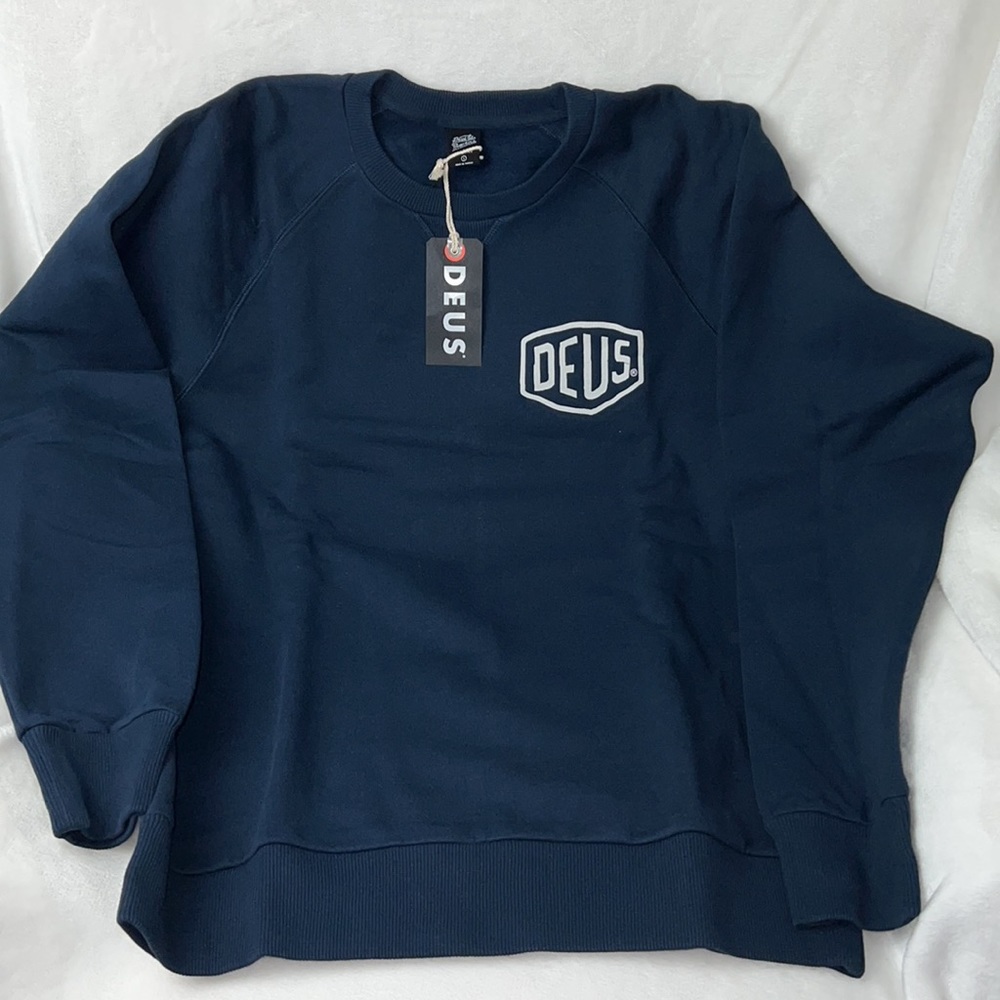 NWT Navy Blue Deus Ex Machina Venice Crewneck Sweatshirt